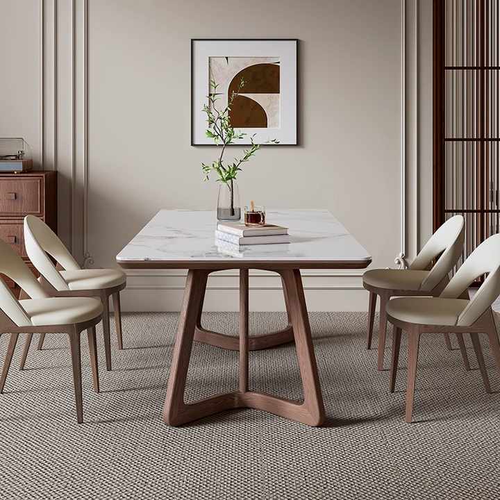 Solid Wood Rectangular Dining Table for Modern Luxury Home Simple ...