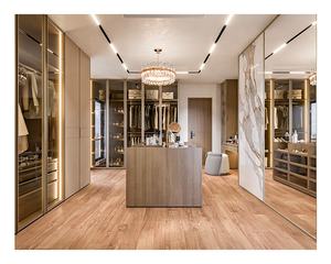 Armoire moderne de luxe, designs d'armoires, séche-linge, chambre principale, armoire double à 8 portes pour fille - Product Image 2