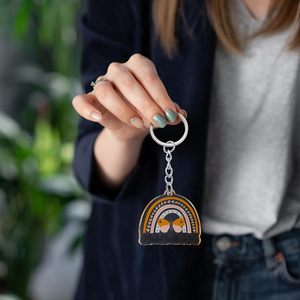 In Stock Small Size Lightweight Scratch Resistant Acrylic Keychain Charm Pendant <b>Key</b> <b>Holder</b> Acrylic Keychain - Product Image 1