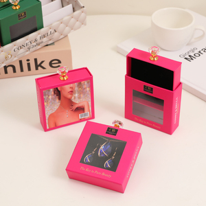 Cajas de Regalo de Papel para Joyería de Lujo con Cajones Deslizantes Personalizados, con Asa para Pulseras y Joyas con Diamantes - Product Image 1