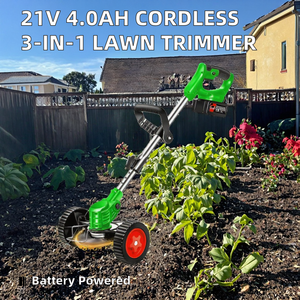 21V 4.0Ah Lithium Battery-Powered Industrial Cordless Electric Lawn Trimmer 3-in-1 Weed Wacker Grass <b>Cutter</b> <b>Garden</b> Pruner String - Product Image 2