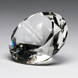 Hot Sale Transparent K9 Crystal Crafts Polished Multi-faceted Love Diamond Folk Art Style 20mm Animal Mascot Souvenir Attractive