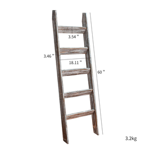 Porte-serviettes fonctionnel personnalisé écologique <span class=keywords><strong>en</strong></span> <span class=keywords><strong>bois</strong></span> de sapin porte-serviettes non pliant échelle de couverture pour toute maison et occasion - Product Image 6