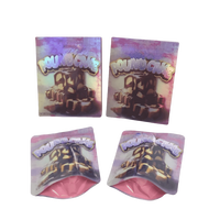 EN Stock sac en Mylar comestible avec boîtes de présentation fleur bonbons biscuit gommeux emballage résistant aux enfants 3.5g Cali sac avec boîte
