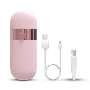 Nueva Afeitadora eléctrica portátil pequeña para mujer, depiladora de doble cabezal con carga USB