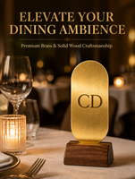 Support de numéro de table en acier avec code QR et menu, finition anodisée pour restaurants et cafés, matériau de qualité alimentaire