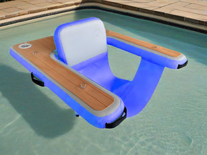 Divano Gonfiabile a Goccia d'Acqua Blu, Sedia DWF, Galleggianti per Piscina, Lettino Gonfiabile per Lago e Fiume - Product Image 2