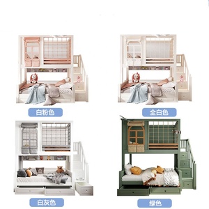 Literas Modernas de Madera Tamaño Twin para Niños, Multifuncionales con Escaleras y Librero para Dormitorio, Escuela u Hotel - Product Image 6