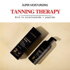 مجموعة موس التسمير الذاتي العضوي النباتي مع قفاز، تمنح لونًا طبيعيًا للجسم بدون خطوط، مقاوم للماء، للبشرة السمراء، علامة تجارية خاصة - Product Image 4