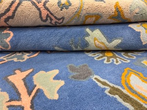 พรมขนสัตว์แบบถักมือสีเบจพรมทออกลายดอกไม้ทำด้วยมือแบบอินเดียกันไฟฟ้าสถิตย์สำหรับห้องนั่งเล่นห้องนอนของตกแต่งบ้าน - Product Image 6