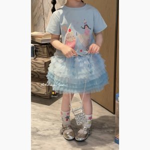 Tongxingyuan Gradient Mesh Skirt A-Line Puffy Layered Solid Color For Girls Spring Summer 2026 - Product Image 2