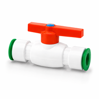 Vanne à boisseau sphérique PPR, raccord de tuyauterie, norme DIN, PN10, joint NBR, connexion rapide, alimentation en eau, DN15-DN25 (20mm-32mm) PNTEK