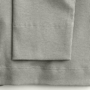 Verde suave personalizado al por mayor mujeres hombres moda gran oferta otoño Modal mezcla delgada parte inferior cuello redondo manga larga Camiseta interior superior - Product Image 3