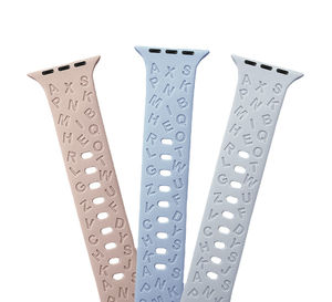 Pulseira Gravada para Iwatch Série ultra 7 SE 6 8 Pulseira De Silicone para Apple Watch Band 45mm 49 38 40mm Borboleta - Product Image 1