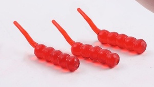 Batin Fishing Dynamischer Weichköder, Schwimmender Bionischer Köder, Gleitender Ballköder für Barsch, Karausche, Regenwurm, Roter Wurm mit Fischgeruch - Product Image 2