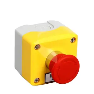 Interruptor de botón de parada de emergencia con función 1NO1NC 2NO2NC, diámetro de instalación de 22mm, 10A
