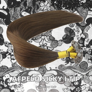 Extensiones de Cabello Europeo AFPELO, Económicas, 50g/100 Unidades, Lisas y Sedosas, con Punta en U, Pre-Adheridas, Remy, para Mujeres Blancas - Product Image 2