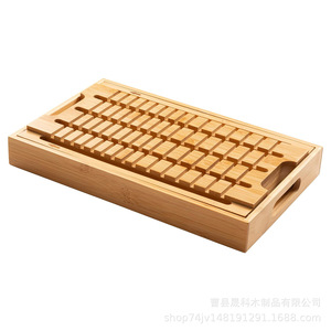 Trancheuse à pain en bambou, largeur réglable, pliable, avec plateau de récupération des miettes, support de rangement pour utilisation sur le plan de travail de la cuisine - Product Image 5