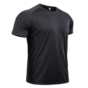 T-shirt <span class=keywords><strong>de</strong></span> sport décontracté pour homme à manches courtes en maille, idéal pour le fitness, le basketball, la course en extérieur, grande taille, séchage rapide - Product Image 5