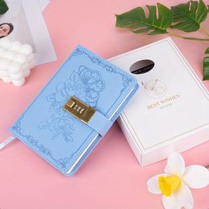 Cuaderno diario de cuero de tapa dura para mujeres y niñas con cerradura vintage - Product Image 2