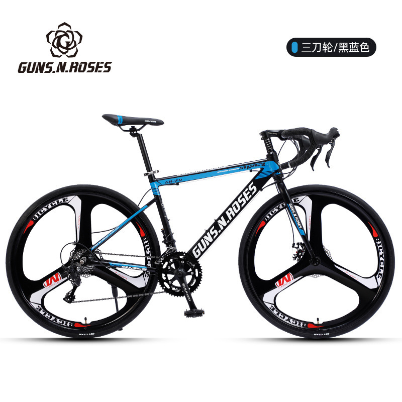 Three knife integrated wheel black blue aluminum alloy frame