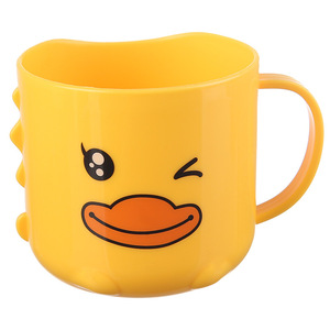 Guo Lin – tasse à brosse à dents pour enfants, design de canard de dessin animé coloré, pour le brossage des dents, taille régulière, nécessité quotidienne pour la maison - Product Image 5