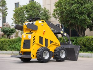 Pengiriman gratis Euro 5 EPA Kubota Diesel Skid Steer Jalur Mini selip <span class=keywords><strong>Loader</strong></span> 400KG dengan mesin pemotong rumput Mulcher hutan - Product Image 6