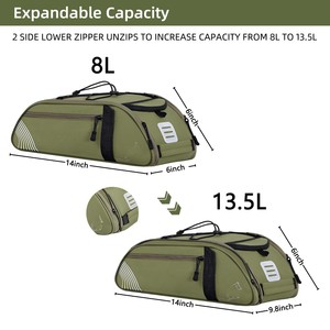 Muestra gratuita de mochila de senderismo Molly de 50L, bolsa de bicicleta impermeable personalizada, alforja para bicicleta, ganchos ajustables, tira reflectante - Product Image 5