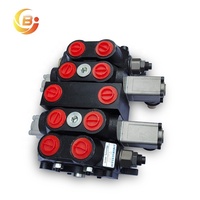 Vanne de commande directionnelle hydraulique combinée à 2 bobines DCV60 60L-Min avec commande manuelle pour machines compactes