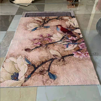 Tapis de chambre moderne rétro en cachemire et polyester, antidérapant, pour chevet, fabriqué à la machine, à poils bouclés, accessoire de maison populaire
