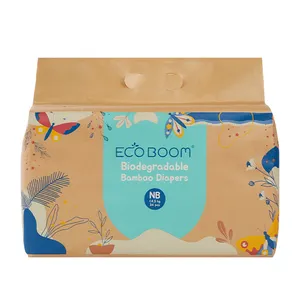 ECO BOOM Compostable Manufacturer Viscose Wholesale Baby 100% Plant Based Nappies