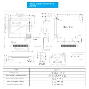 Modul <span class=keywords><strong>LCD</strong></span> monokrom segmen 1,4 inci dengan resolusi titik 128x64, FSTN/HTN/STN/TN, dengan IC driver ST7567, kemasan COG. - Product Image 2
