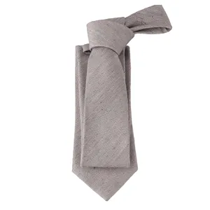 Manufacture Silk Viscose Blend Woven Jacquard Neckties Wholesale High Quality Solid Ties For Men