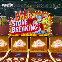 Tolefun Brilliance Commercial Midway modèle 4 joueurs métal pierre rupture jeu d'arcade Whack marteau carnaval Amusement famille