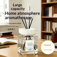 Diffuseur de parfum d'hôtel toutes saisons cinq étoiles 200 ml en verre avec bâtonnets en rotin, arôme longue durée (plus de 90 jours), pour chambre haut de gamme