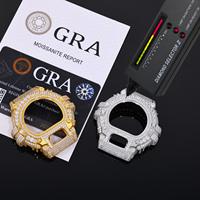 Luxuriöse DW6900 Uhrenteile im Industriestil: Vergoldeter VVS Moissanite Diamant Schraubverschluss, Iced Out Uhrenlünette, Buss Down Zubehör