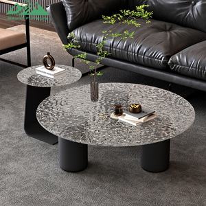 Meja Kopi Kaca Temper Modern Wayon Furniture dengan Rangka Kayu Solid dan Alas Logam Hitam - Product Image 2