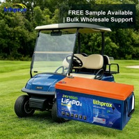 Batterie LiFePO4 Haute Capacité 25.6V 100AH Grade A 6K Cycles pour Chariot de Golf avec BMS Intelligent RS485 Prise Anderson CE RoHS IP67 Service OEM ODM