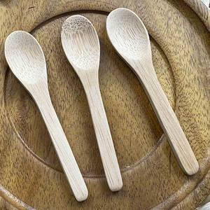 Spatule à crème pour le visage en bambou naturel avec logo personnalisé, écologique, jetable, bon marché, adaptée aux aliments, cuillère à crème glacée cosmétique - Product Image 5
