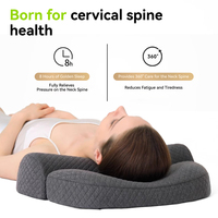 Oreiller en mousse à mémoire de forme pour dormir sur le côté, le dos ou le ventre, design ergonomique pour soulager les douleurs au cou et aux épaules
