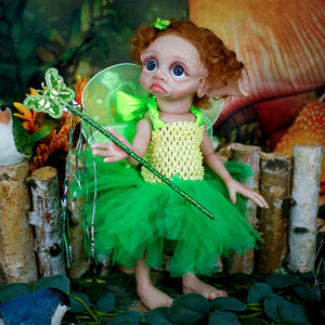 Lifereborn 16 ''<span class=keywords><strong>40CM</strong></span> <span class=keywords><strong>Reborn</strong></span> Baby Dolls Green Fairy Dressing up Toys Playing Dolls avec Peint à la main pour les cadeaux des enfants - Product Image 5