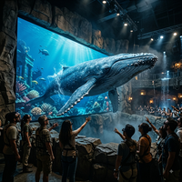 Écran d'affichage LED 3D intérieur P2.0 pour attraction immersive de parc à thème interactif Ultra HD