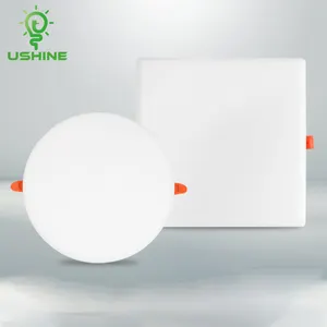 Ushine室内商业照明方形圆形铝嵌入式天花板超薄发光二极管面板灯