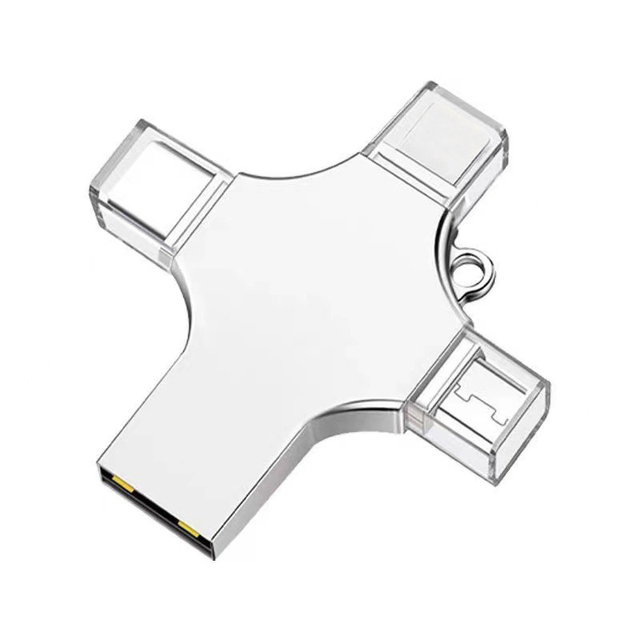 4 In 1 Type C OTG Custom 32G 64G128G 256G Memorias USB Stick Key USB3.0 Disk Memory Pendrive Pen USB Flash Drive