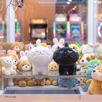 Peluches de Gato de 8 Pulgadas para Máquinas de Garra, Juguetes de Peluche de Varios Tamaños, Premios Suaves para Juegos de Arcade, Venta al por Mayor para Propietarios de Tiendas de Garra