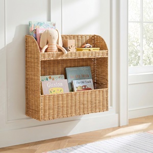 Wall Mounted Woven Storage <b>Basket</b> Rectangle <b>Large</b> Capacity For Kitchen Scallion Ginger Garlic Organizer - Product Image 1