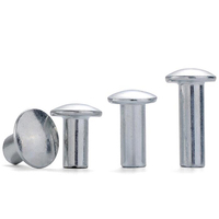 Rivet semi-tubulaire à tête cylindrique, finition polie, en acier inoxydable SS SUS AISI ANSI 304 316 316L A2 A4 70 80, 4mm 5mm 6mm, DIN6791