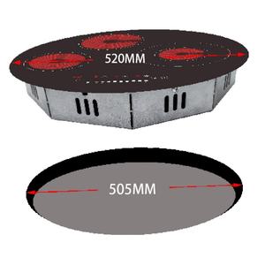 3 Head Ceramic <b>Cooker</b> Build in 5800W Radiant CookTop - Product Image 6