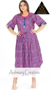 Handmade Indian Cotton Tunic Top – 100% Cotton Hand Block Printed Floral Design Casual Ethnic Midi Length Blouse for Women - Product Image 5