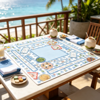 Tapis de Mahjong Américain Personnalisé 2026 Nouvelle Collection Usine 80x80cm Résistant à l'Eau Léger Style Classique/Luxe pour Jeu